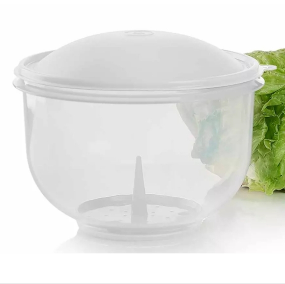 Tupperware Super Crisp It Lettuce Keeper Container Bowl White Seal Crispy Fresh! - Picture 2 of 12
